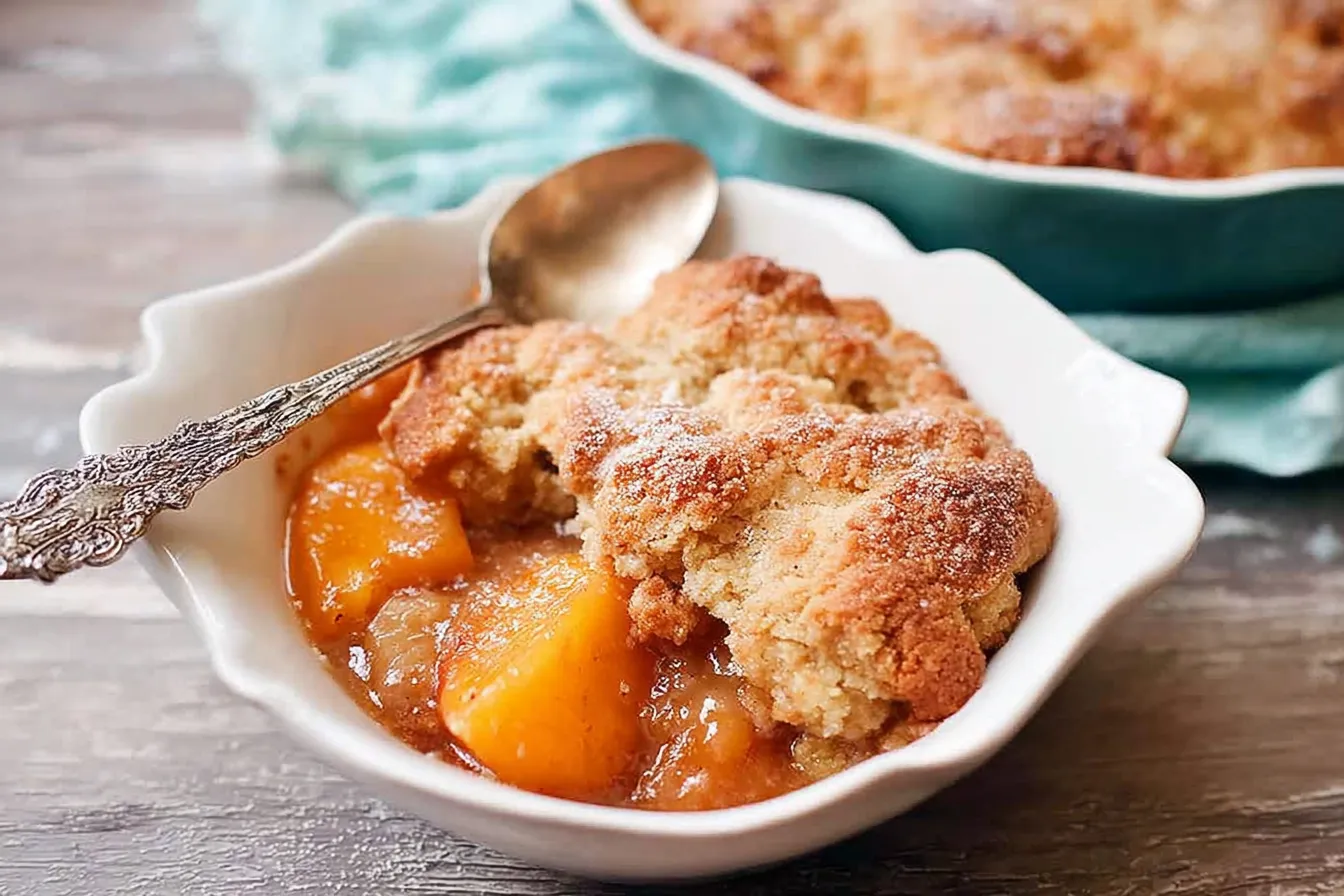 Southern Peach Cobbler Freshly Baked Deliciousness
