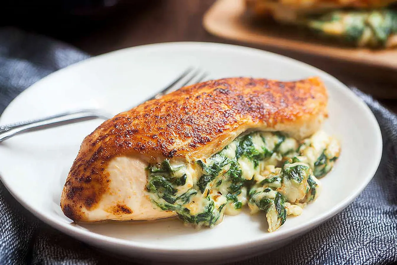 Spinach Stuffed Chicken Plated: A Culinary Masterpiece