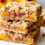 Fresh Summer Nectarine Crumble Bars Ready to Serve