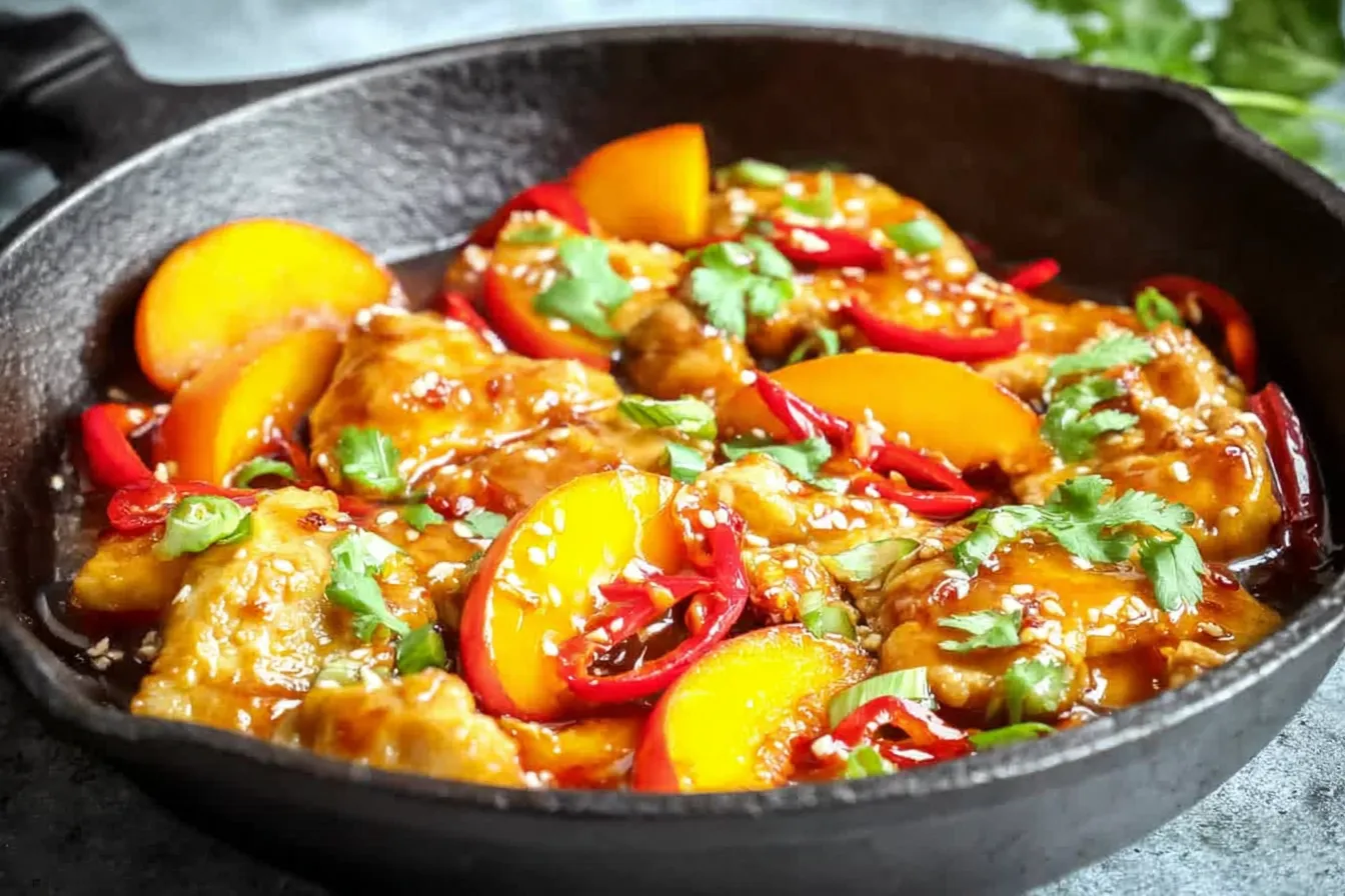 Thai Peach Chicken - Easy Skillet Chicken Recipe 