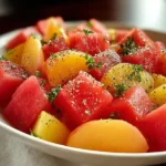 Delightful Peach Watermelon Salad for Summer
