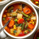 Delicious Homemade Vegetable Soup in a Bowl