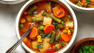Delicious Homemade Vegetable Soup in a Bowl