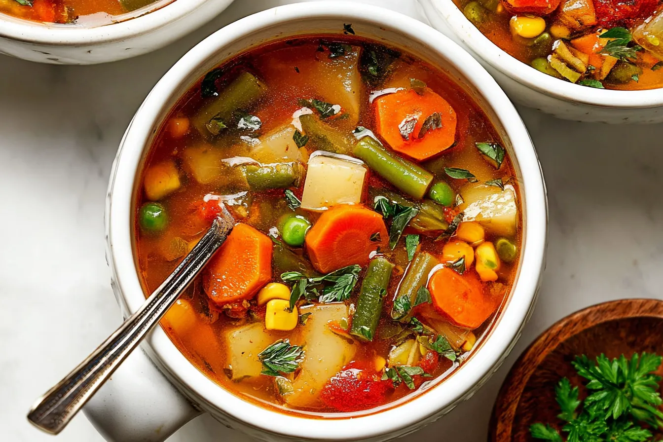 Delicious Homemade Vegetable Soup in a Bowl