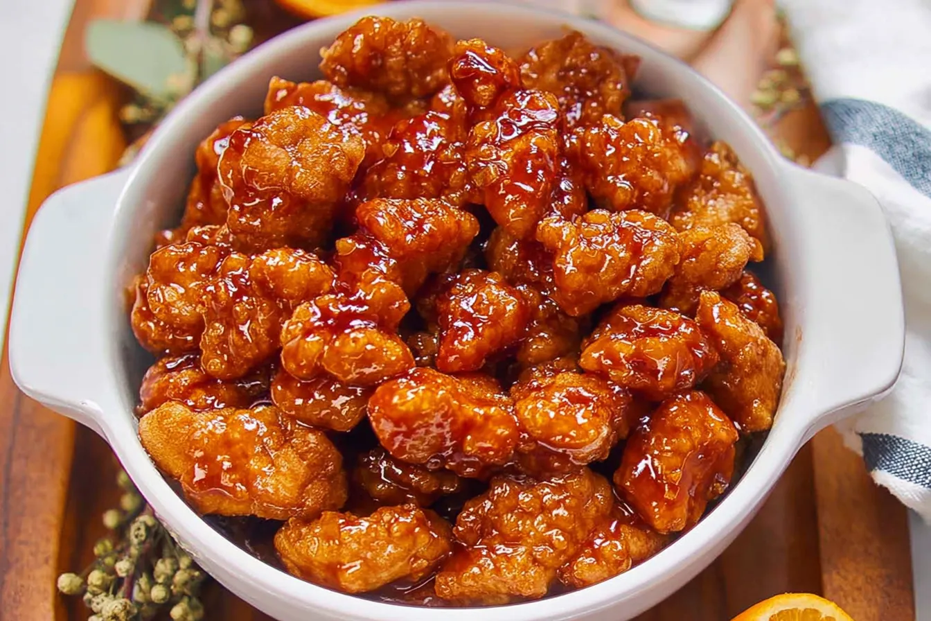 Delicious 3 Ingredient Orange Chicken with Marmalade BBQ Sauce