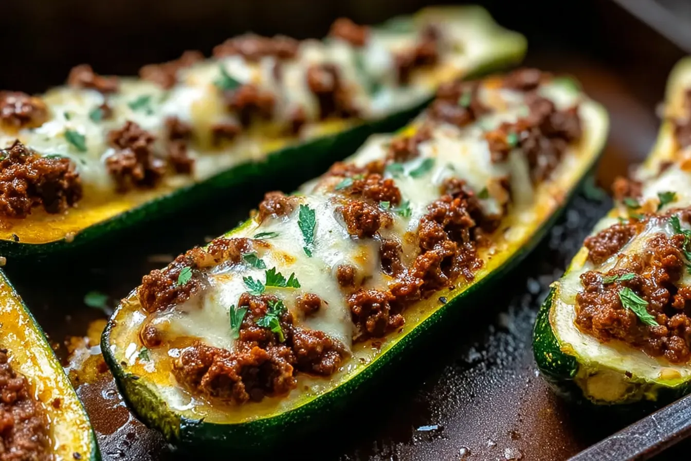 Healthy 30-Min Ground Beef Zucchini Boats