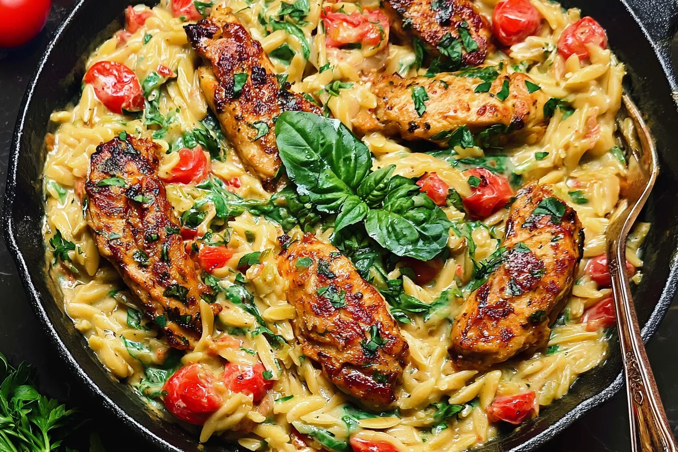 30-Minute, One-Pan Creamy Chicken Orzo: A Quick Delight! 3 30-Minute One-Pan Creamy Chicken Orzo Ready to Serve