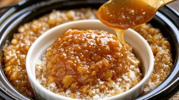 5-Ingredient Slow Cooker Caramel Dessert Ready to Serve