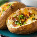 Air Fryer Baked Potato Ready to Serve