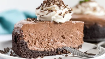 Air Fryer Triple Chocolate Cheesecake Slice