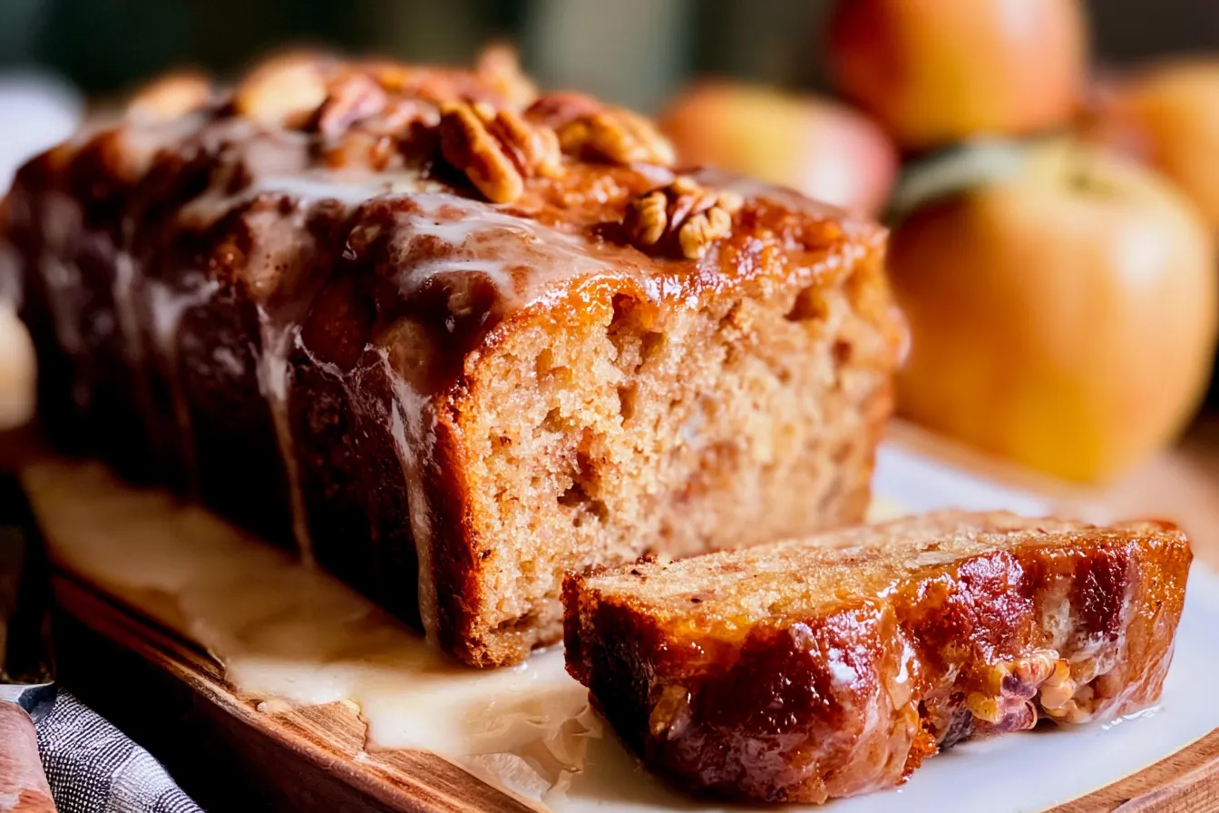Delicious Amish Apple Fritter Bread Fresh Out of the Oven
