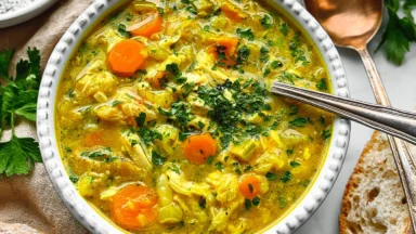 Anti Inflammatory Turmeric Chicken Soup - Healing Dish