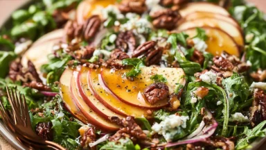 Apple Arugula Salad "Fresh Ingredients on a Plate"