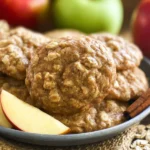 Apple Cinnamon Oatmeal Cookies on a Plate