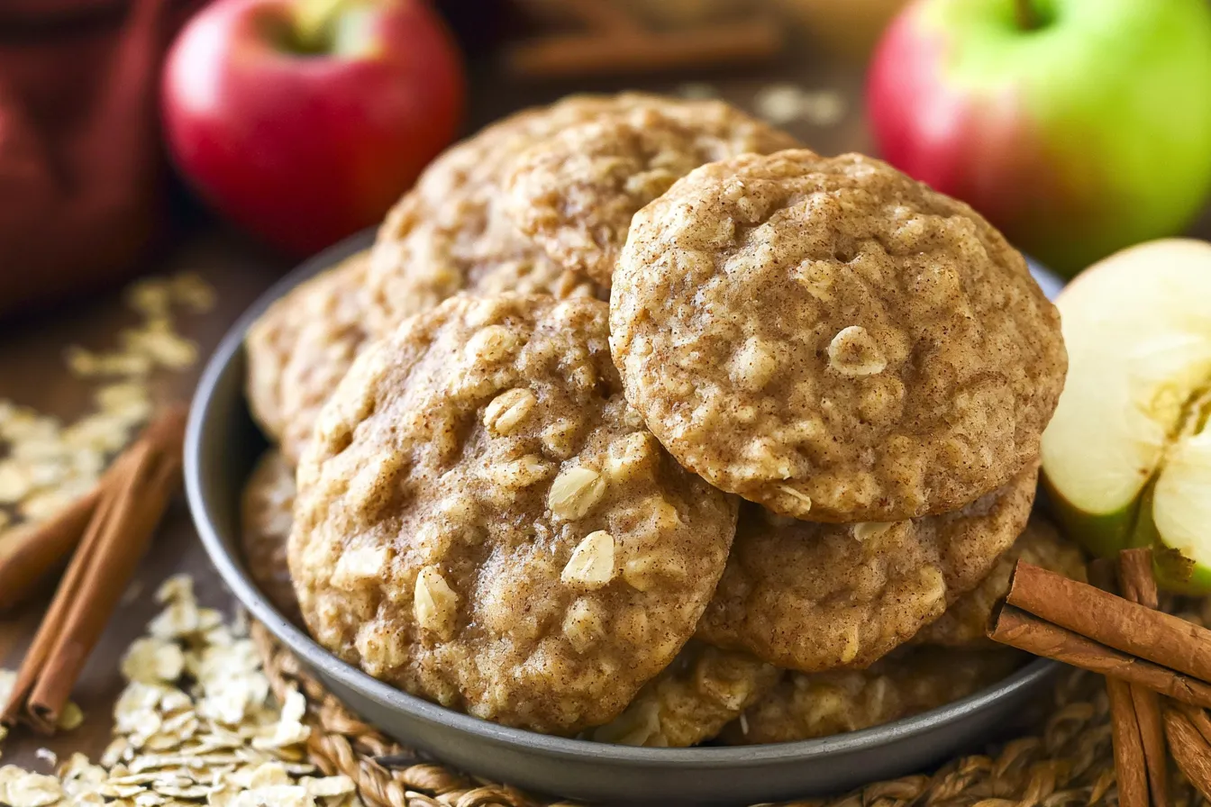 Apple Cinnamon Oatmeal Cookies 