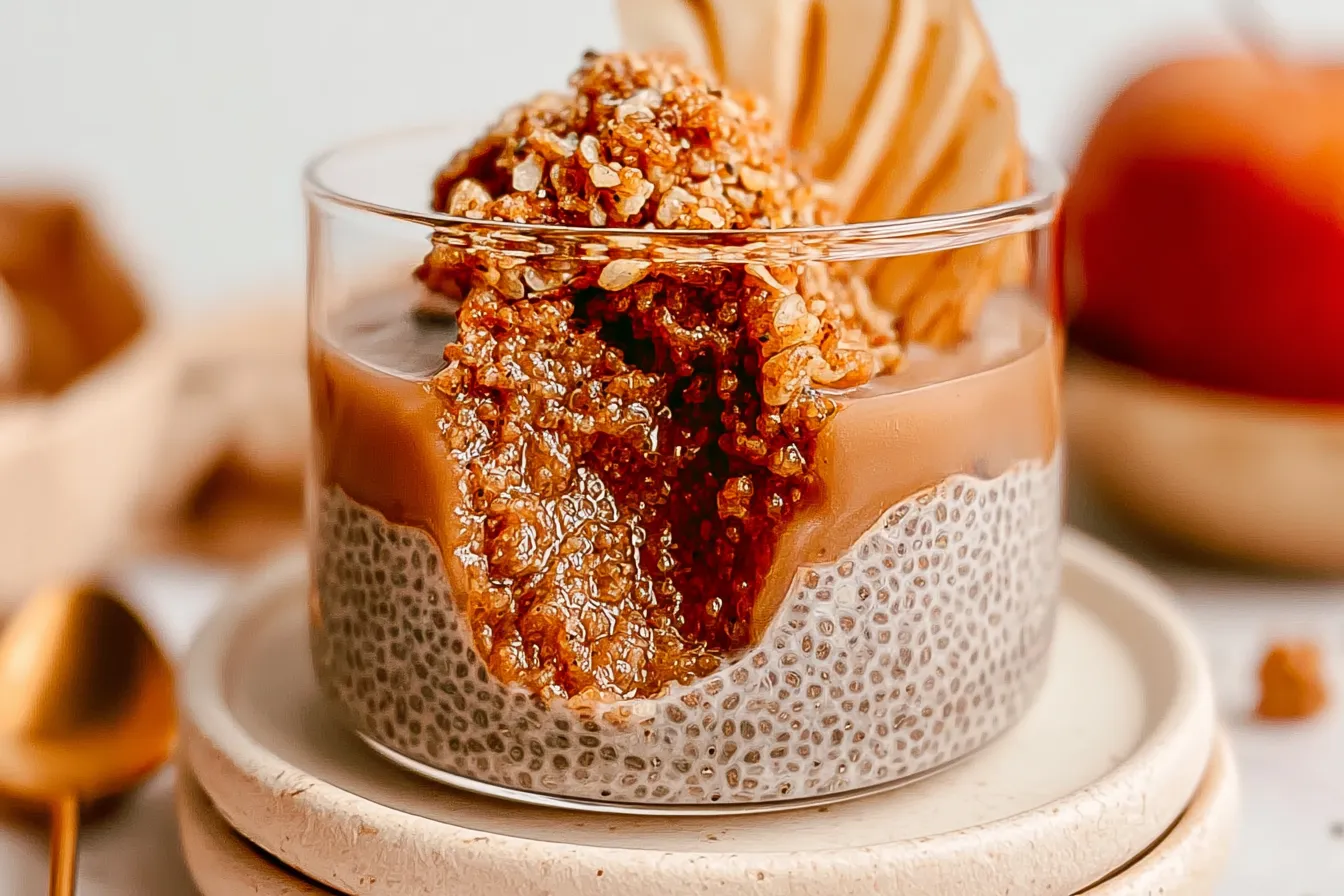Apple Crumble Chia Pudding: A Cozy Delight for All 3 Apple Crumble Chia Pudding in a Jar