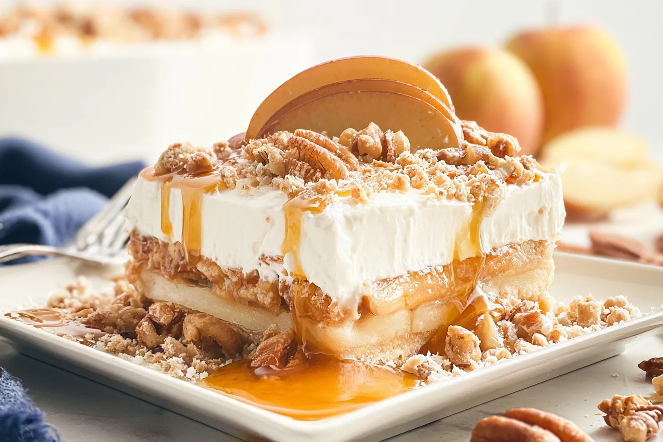 Apple Delight: A Scrumptious Treat for Sweet Lovers! 3 Apple Delight Dessert on a Wooden Table
