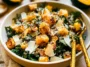 Autumn Caesar Salad with Roasted Delicata Squash Croutons