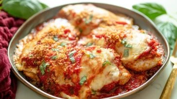 Baked Chicken Mozzarella Finished Dish