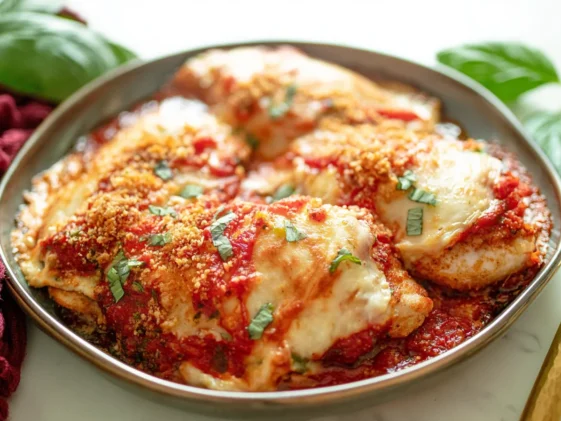 Baked Chicken Mozzarella Finished Dish