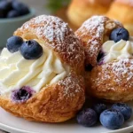 Blueberry Cheesecake Puff Bombs: Creamy, Crispy Bliss! 5 Blueberry Cheesecake Puff Bombs Freshly Baked