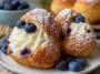 Blueberry Cheesecake Puff Bombs Freshly Baked