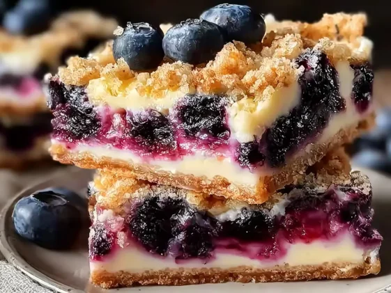 Blueberry Cream Cheese Bars Freshly Baked Delight