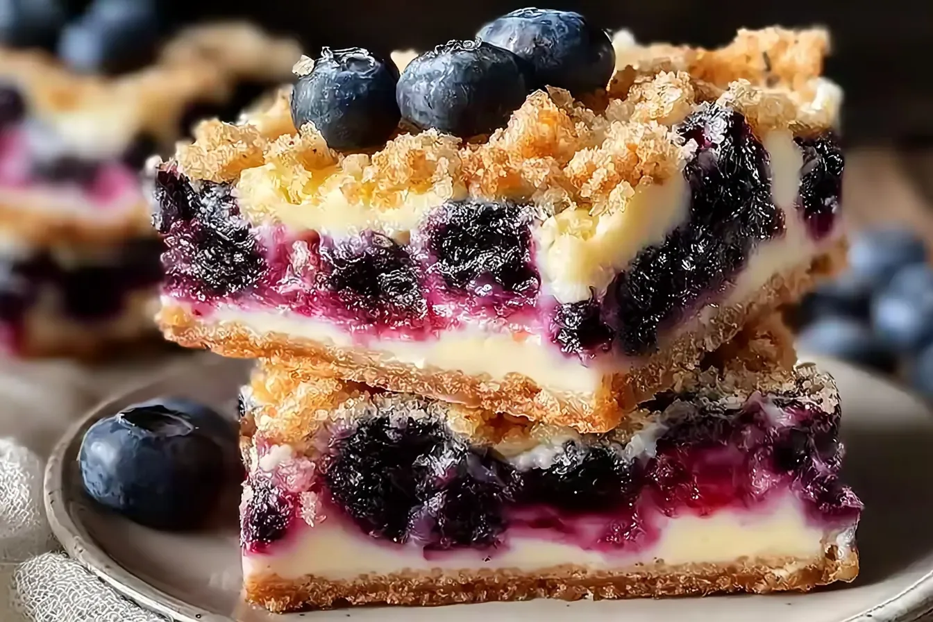 Blueberry Cream Cheese Bars Freshly Baked Delight