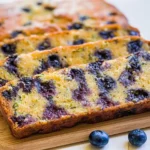 Homemade Blueberry Zucchini Bread Freshly Baked