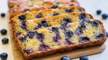 Homemade Blueberry Zucchini Bread Freshly Baked