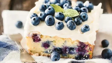 Delicious Blueberry Zucchini Cake with Lemon Buttercream