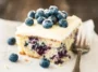 Blueberry Zucchini Cake with Lemon Buttercream Slice