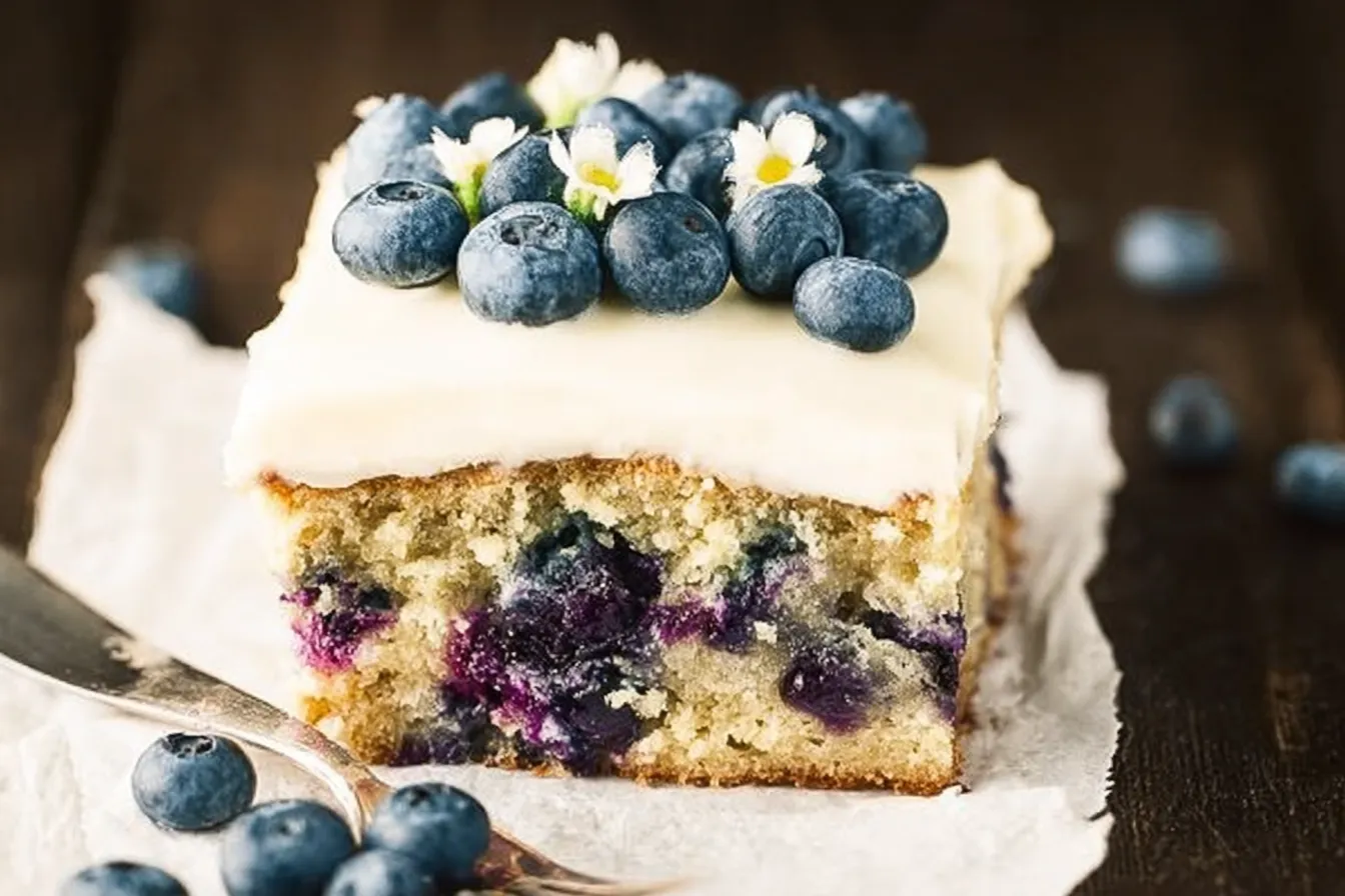 Blueberry Zucchini Cake with Lemon Buttercream 