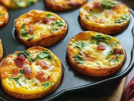 Colorful Breakfast Egg Muffins Fresh Out of the Oven