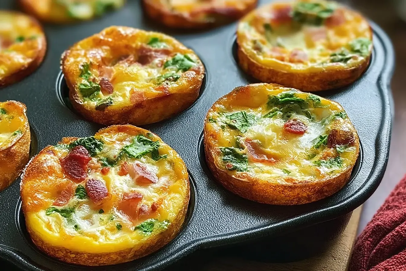 Breakfast Egg Muffins: A Delicious Morning Boost 3 Colorful Breakfast Egg Muffins Fresh Out of the Oven