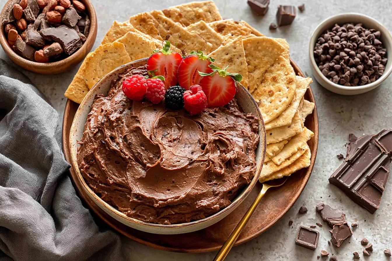 Delicious Brownie Batter Dip Ready to Serve