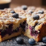 Buttery Huckleberry Coffee Cake Freshly Baked