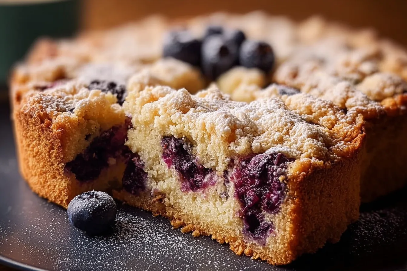 Buttery Huckleberry Coffee Cake 
