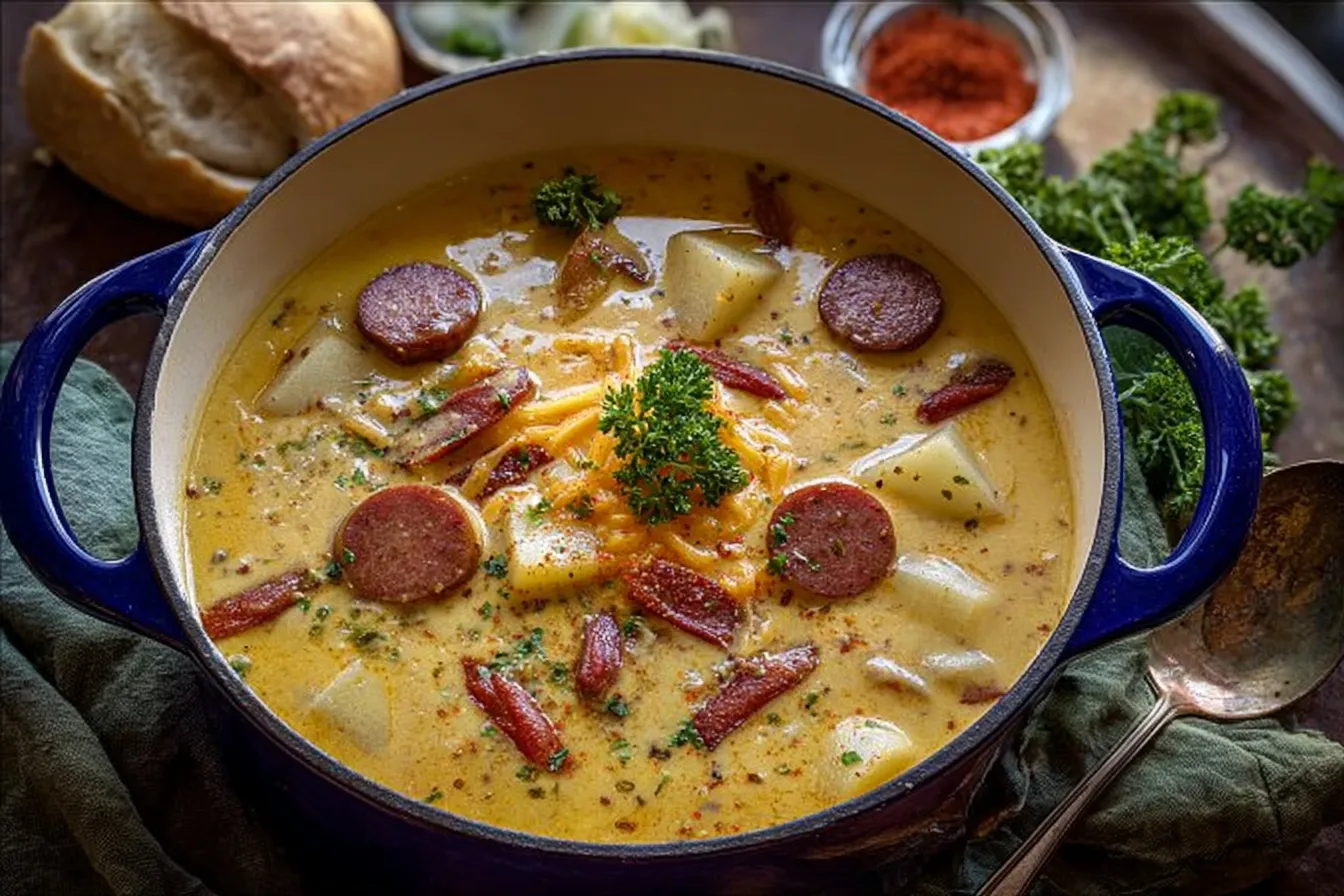 Hearty Cajun Potato Soup Bowl