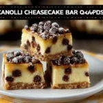 Delicious Cannoli Cheesecake Bar Squares Ready to Serve