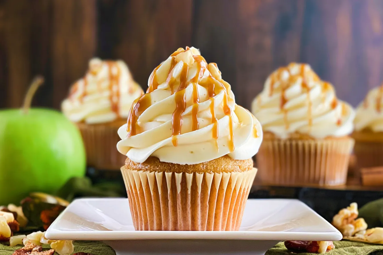 Caramel Apple Cupcakes 