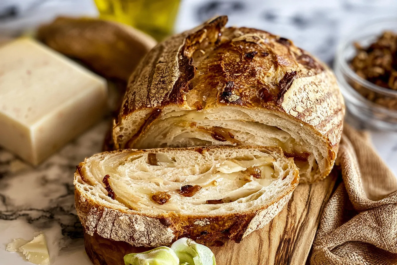 Caramelized Onion & Gouda Sourdough Freshly Baked Bread