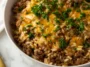Cheesy Ground Beef and Rice Casserole Fresh Out of the Oven