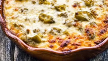 Cheesy Hatch Green Chile Dip Served in a Bowl