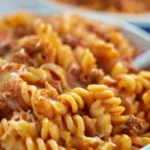 Cheesy Taco Pasta Served in a Bowl