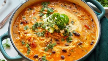 Delicious Chicken Enchilada Soup in a Bowl