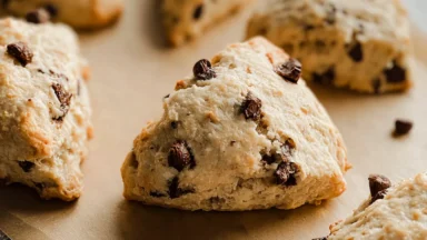 Mouthwatering Chocolate Chip Sourdough Scones Freshly Baked