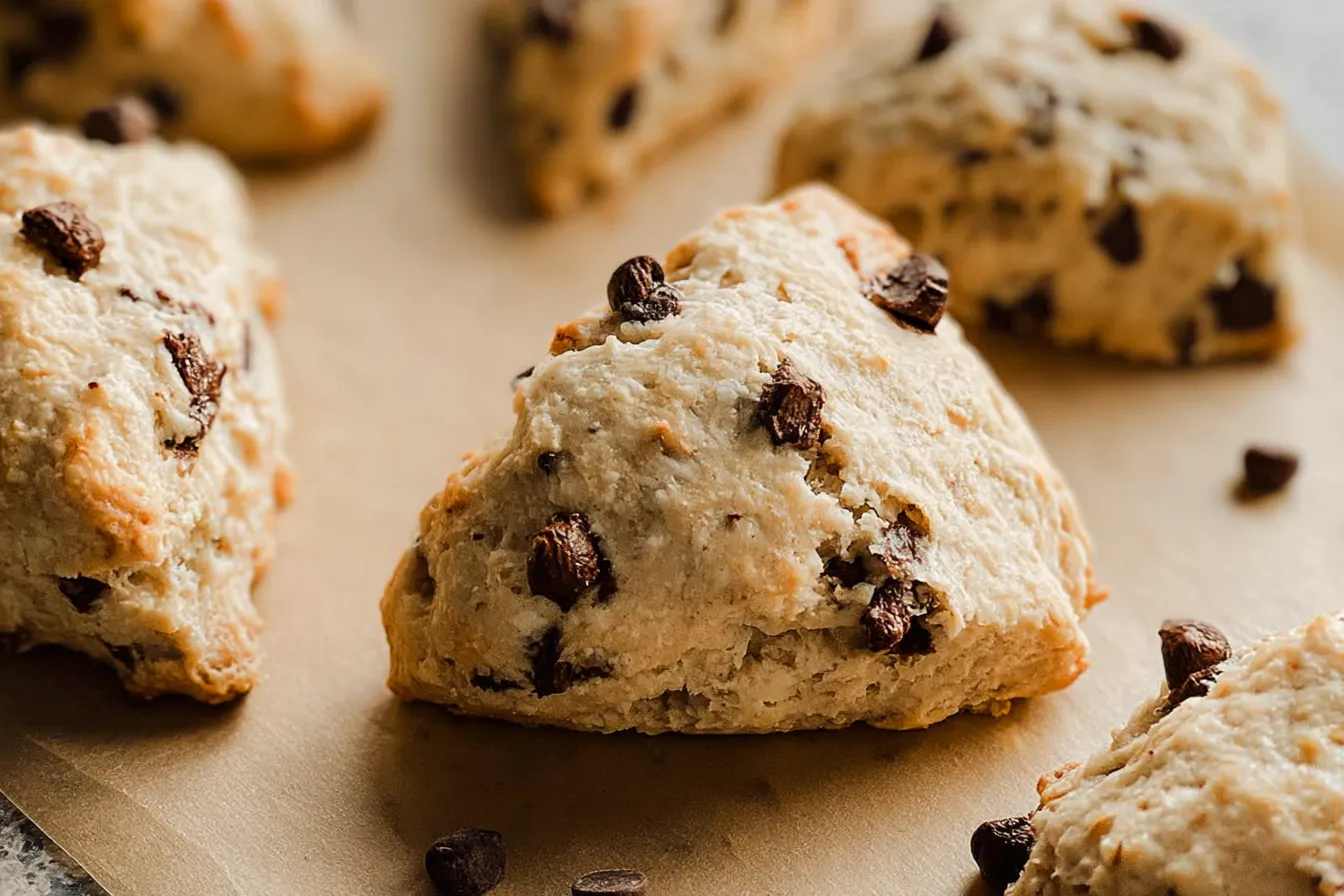 Mouthwatering Chocolate Chip Sourdough Scones Freshly Baked