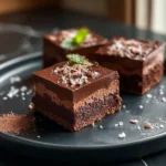 Chocolate Mousse Brownies Ready to Serve