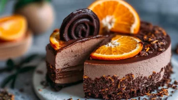 Irresistible Chocolate Orange Cheesecake Slice